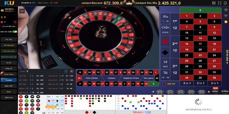 Giao diện ấn tượng tại Casino KUBET