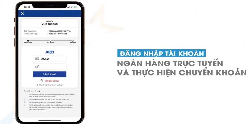 Nạp tiền qua thanh toán trực tuyến